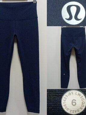 Lululemon Wunder Train Tight 25" True Navy (First Release) Everlux 6 Small